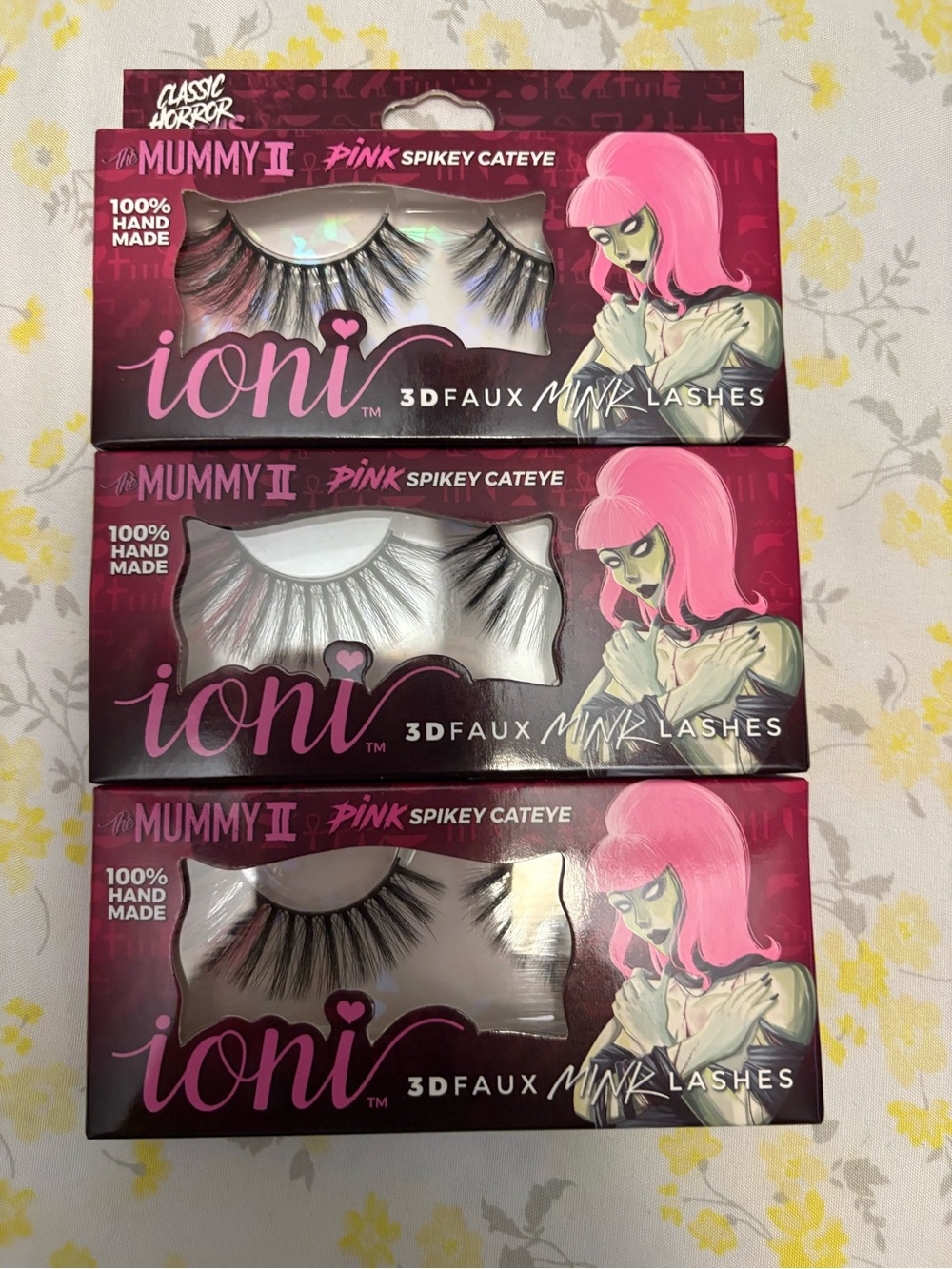 ioni Mummy II Pink Spikey Cateye 3D Faux Mink Lashes